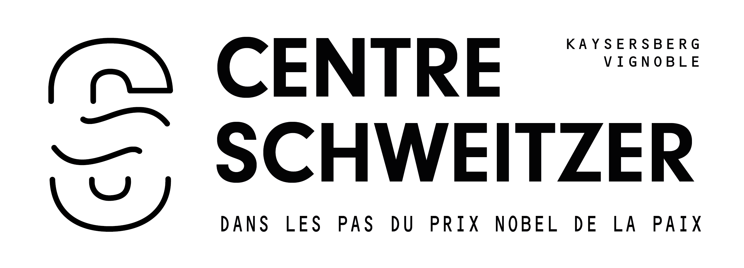 Logo Centre Schweitzer CMJN mention Kayserberg Vignoble cartouche blanc horiz VCDS